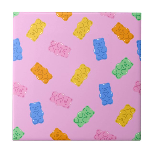 Carreau Gummy Bear Aesthetic Ceramic Tile (Devant)
