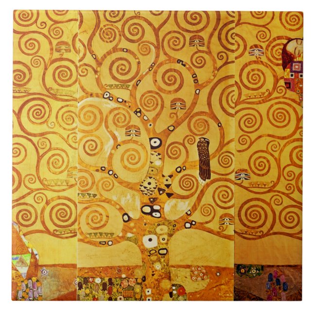 Carreau Gustav Klimt Arbre de Vie : Symboliste Art Nouveau (Devant)