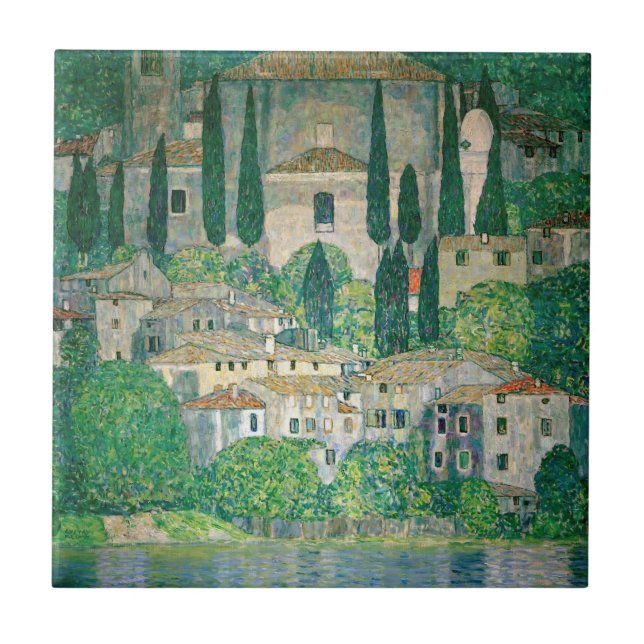 Carreau Gustav Klimt - Église à Cassone (Devant)