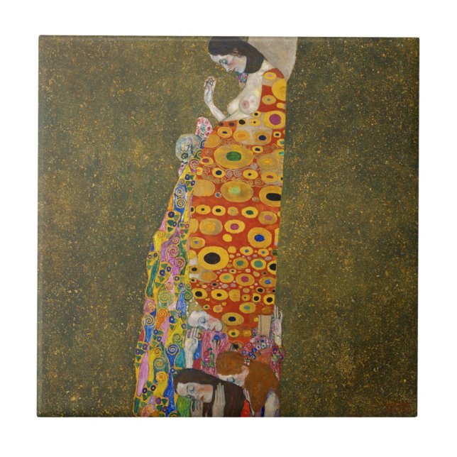 Carreau Gustav Klimt - espoir II - belle illustration (Devant)