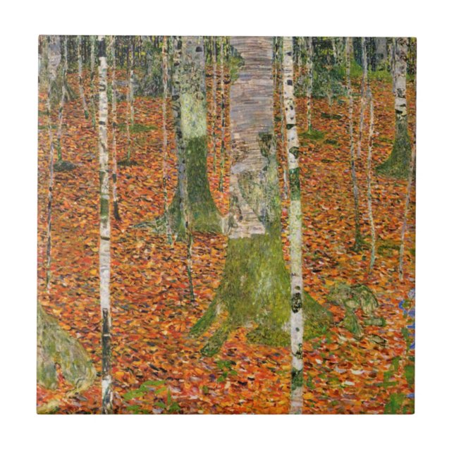 Carreau Gustav Klimt - Ferme Avec Birch Trees (Devant)