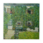 Carreau Gustav Klimt - La Maison de Guardaboschi<br><div class="desc">Maison de Guardaboschi / Maison à Weissenbach du lac Attersee - Gustav Klimt,  Huile sur toile,  1912</div>