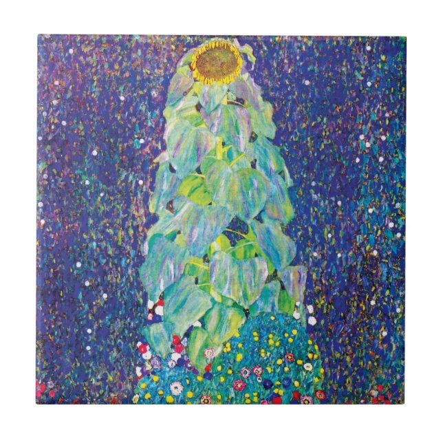 Carreau Gustav Klimt - La peinture fine d'art tournesol (Devant)