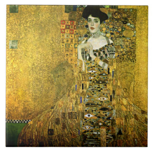 Carreau Gustav Klimt Madame d'or Ceramics