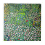 Carreau Gustav Klimt - Paysage horticole et sommet d'une c<br><div class="desc">Paysage horticole à sommet de colline - Gustav Klimt,  Huile sur toile,  1916</div>