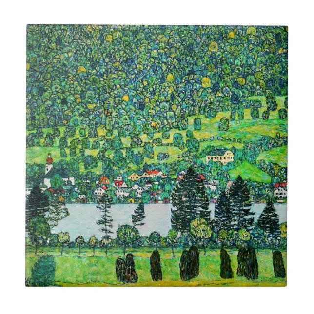 Carreau Gustav Klimt - Pente de montagne à Unterach (Devant)
