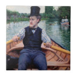 Carreau Gustave Caillebotte - Bateau<br><div class="desc">Partie de bateau - Gustave Caillebotte,  Huile sur toile,  1877-1878</div>