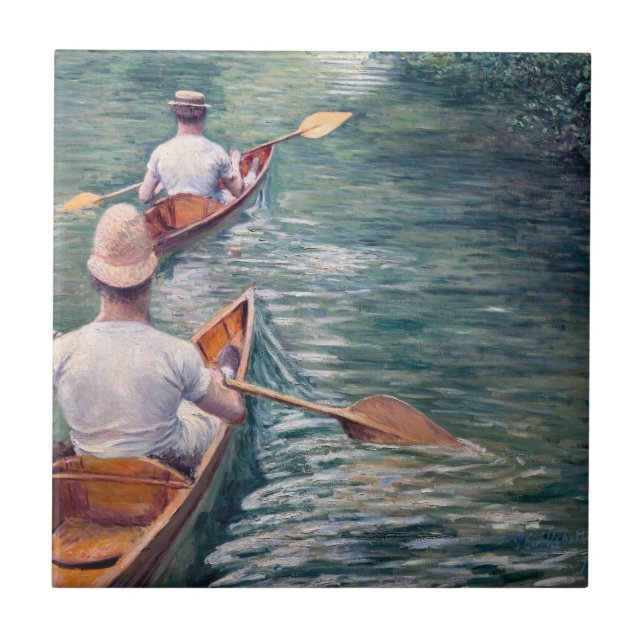 Carreau Gustave Caillebotte - Canots sur l'Yerres (Devant)