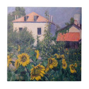 Carreau Gustave Caillebotte - Fleurs de soleil, Jardin