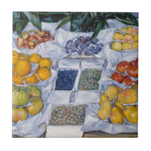 Carreau Gustave Caillebotte - Fruits disposés sur une étal