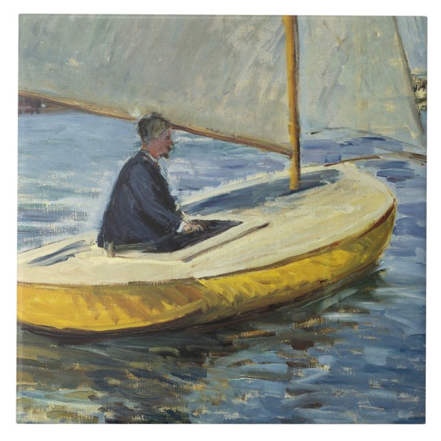 Carreau Gustave Caillebotte - le bateau jaune (Devant)