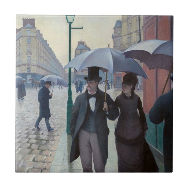 Carreau Gustave Caillebotte - Rue de Paris ; Temps de plui (Devant)