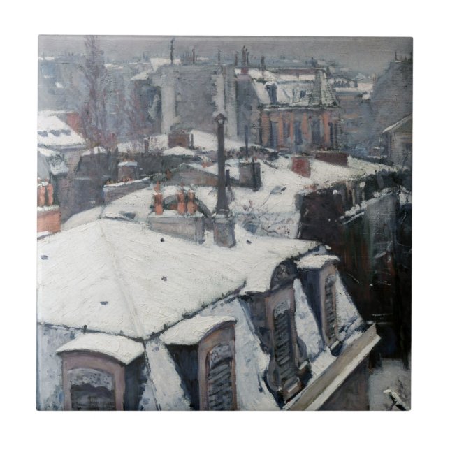 Carreau Gustave Caillebotte - Toits sous la neige (Devant)