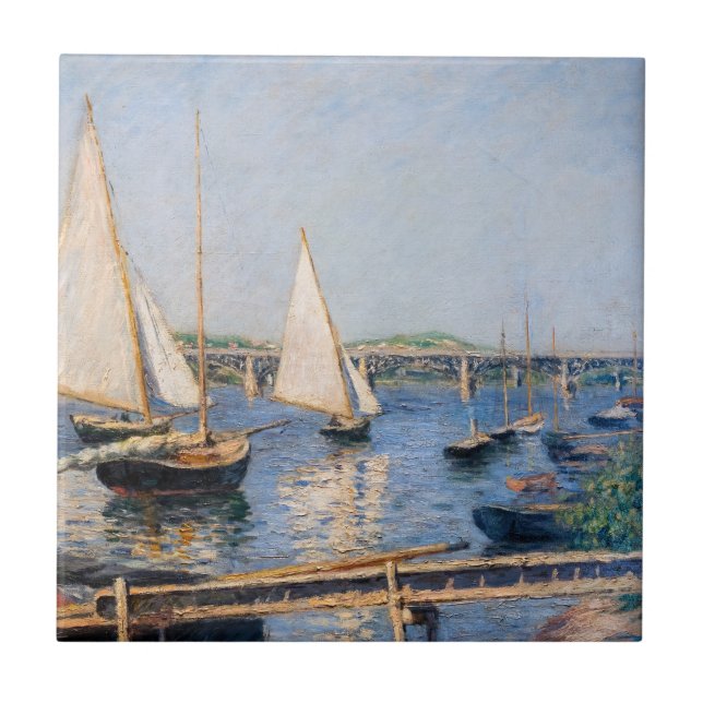 Carreau Gustave Caillebotte - Voiliers à Argenteuil (Devant)
