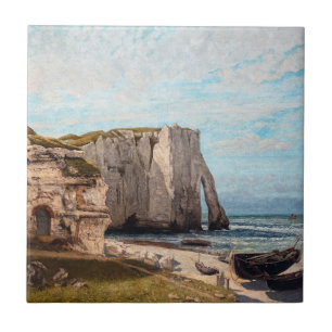 Carreau Gustave Courbet - Falaises à Etretat après la temp