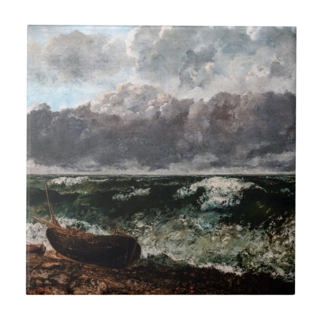 Carreau Gustave Courbet - La Mer orageuse / La Vague (Devant)