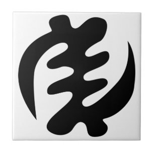Carreau Gye Nyame Dieu est Symbole Adinkra Suprême