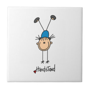 Carreau Gymnaste faisant des handstands