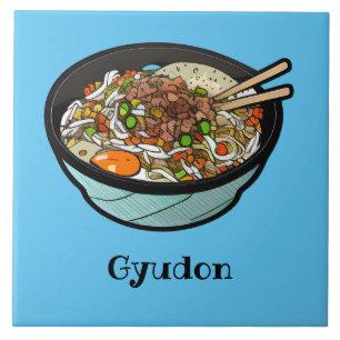 Carreau Gyudon (bol de riz de boeuf japonais)