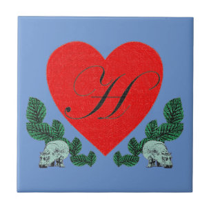 Carreau H dans un coeur