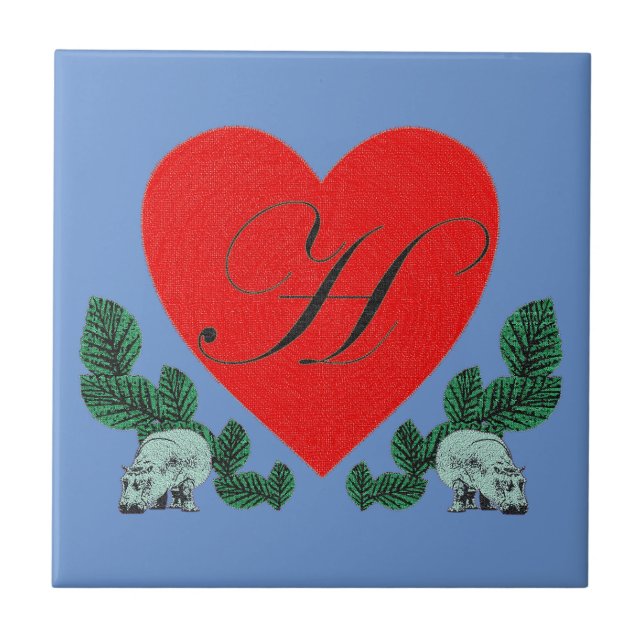 Carreau H dans un coeur (Devant)