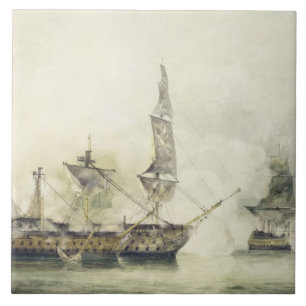 Carreau H.M.S. Victoire à la bataille de Trafalgar, 1805,