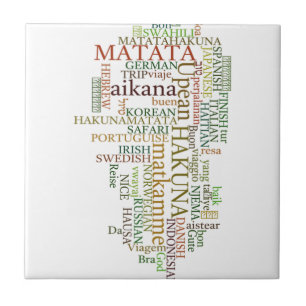 Carreau Hakuna Matata Global Word Cloud Art