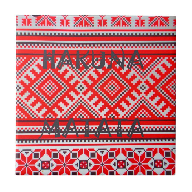 Carreau Hakuna Matata - Pas de soucis Collection d'Art Swa (Devant)