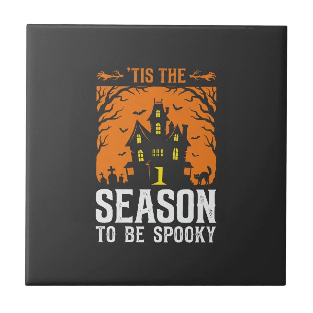 Carreau Halloween C'est La Saison Pour être Effrayant Desi (Devant)