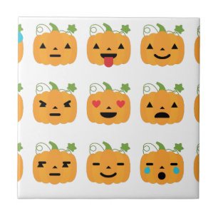 Carreau halloween citrouille emojis
