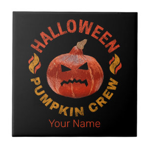 Carreau Halloween Citrouille Visage Retro Costume Thanksgi