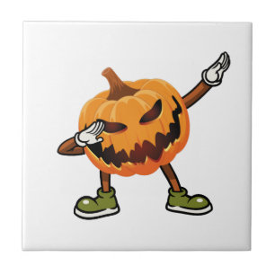 Carreau Halloween Dabbing Citrouille Jack O Lantern Hallow
