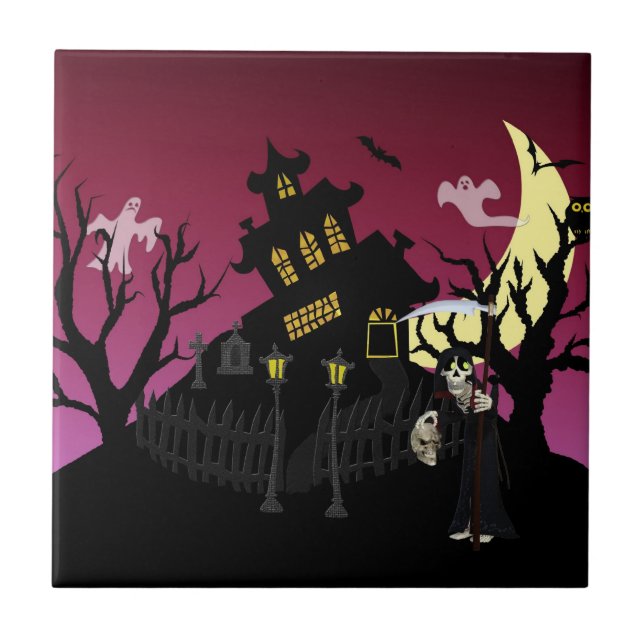 Carreau Halloween effrayant (Devant)