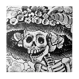 Carreau Halloween florale Vintage