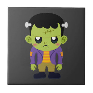 Carreau Halloween monstre Frankenstein Green