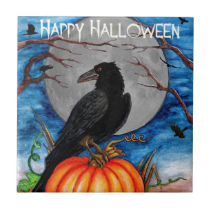 Carreau Halloween Raven