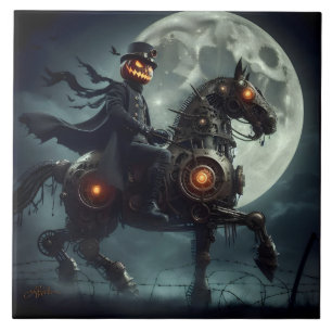 Carreau Halloween Steampunk Cavalier sans tête