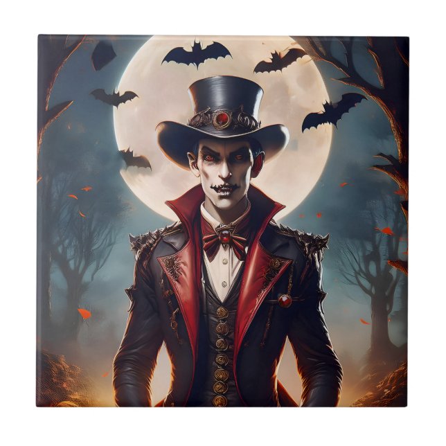 Carreau Halloween Steampunk Gothique Zombie Vampire (Devant)