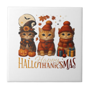 Carreau Halloween Thanksgiving Christmas Joyeux HalloThank