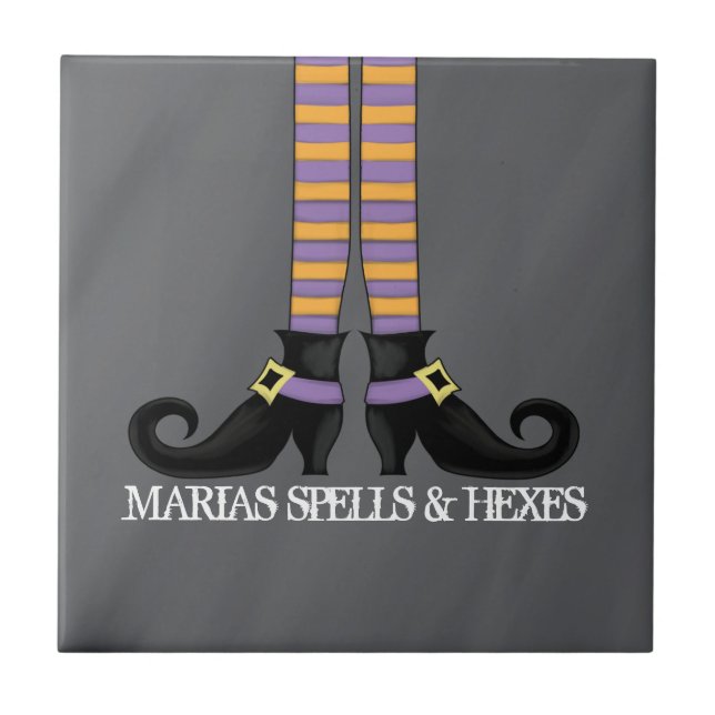 Carreau Halloween Whimsical Black sorch chaussures drôle (Devant)