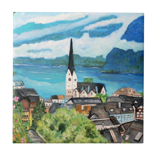 Carreau Hallstatt, tuile de l'Autriche (Devant)