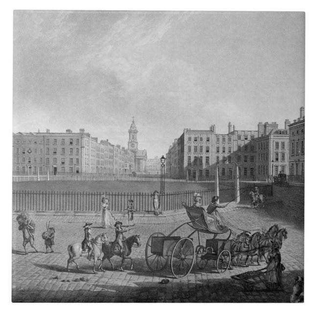 Carreau Hannovre ajustent, d'un ensemble de quatre vues de (Devant)