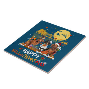 Carreau Happy Hallothanksmas Halloween Thanksgiv