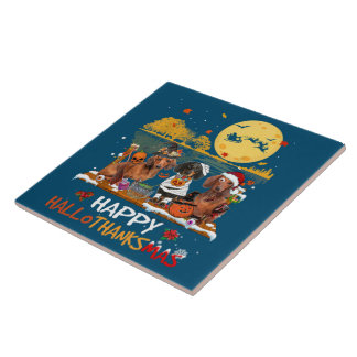 Carreau Happy Hallothanksmas Halloween Thanksgiv