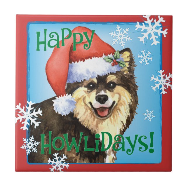 Carreau Happy Howliday Lapphund finlandais (Devant)