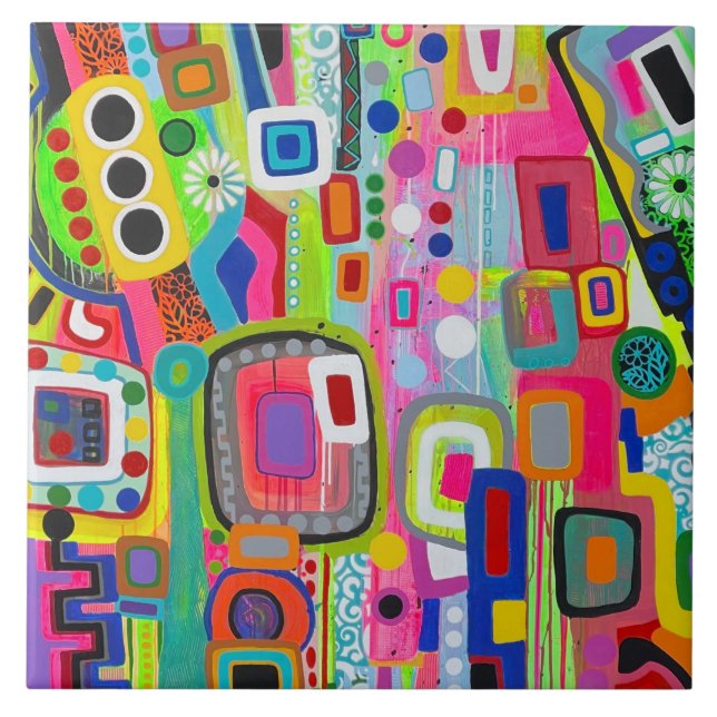 Carreau Happy Place 6 x 6 Carrelage en céramique (Devant)