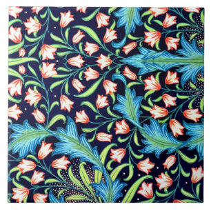 Carreau Harebell, design vintage rose et blanc