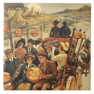 Carreau Hauné Hayride Jack O'Lantern Citrouille Moon