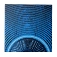 Haut-parleur de musique bleu et ondes sonores
