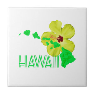Carreau Hawaii Îles Jaune Hibiscus Fleur
